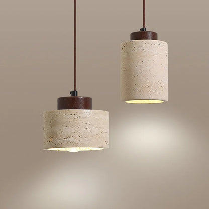 KumoGlow™ Stone Pendant Lamp – Minimal Japanese Bedroom Light