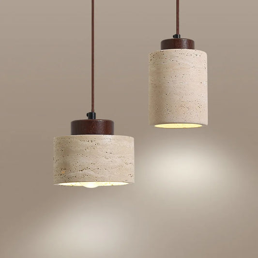 KumoGlow™ Stone Pendant Lamp – Minimal Japanese Bedroom Light