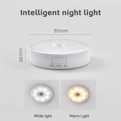 LED Motion Sensor Night Light – USB Rechargeable Magnetic Wireless Lamp