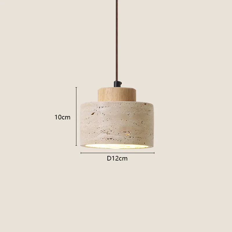 KumoGlow™ Stone Pendant Lamp – Minimal Japanese Bedroom Light