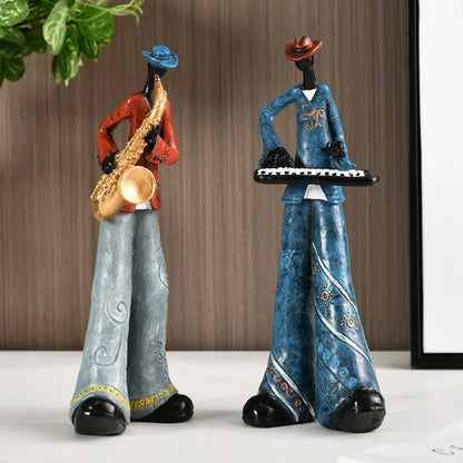 Modern Musician Sculpture – Decorative Band Figurine for Home & Office