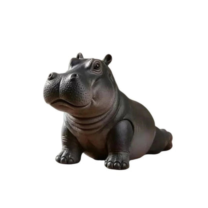 Yoga Hippo Statue – Handcrafted Resin Figurine