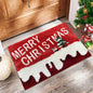 Christmas Door Mat – Santa & Gingerbread Design Holiday Welcome Rug