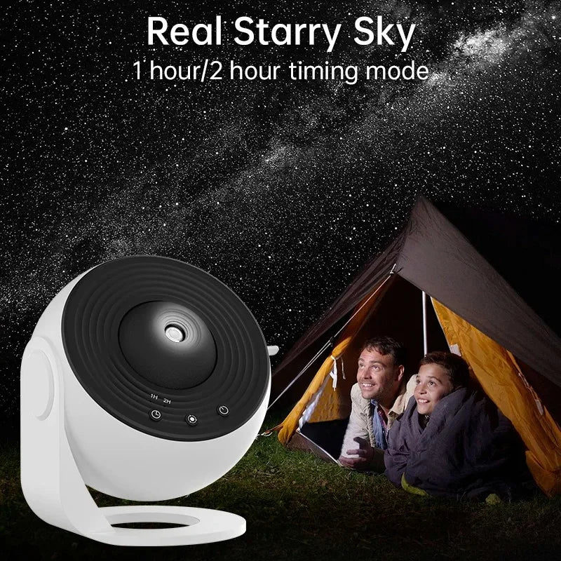 Galaxy Star Projector Night Light – 360° Rotating Sky Lamp