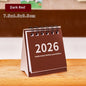 Minimalist Mini Desk Calendar 2026 – Portable 180° Flip Planner