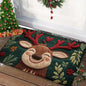 Christmas Door Mat – Santa & Gingerbread Design Holiday Welcome Rug