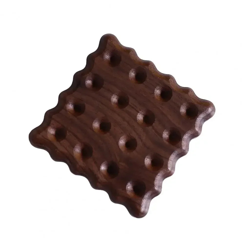 Solid Walnut Wood Coaster – Minimalist Heat-Resistant Drink Mat