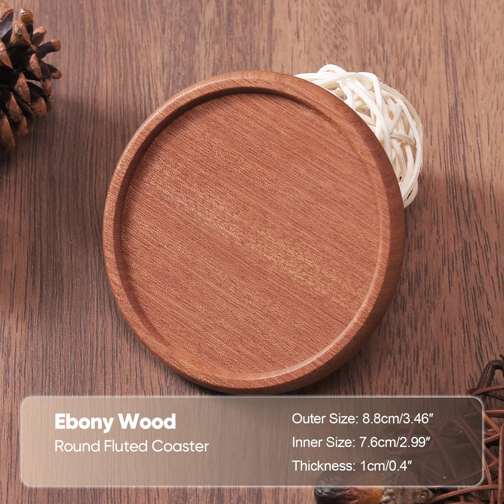 Solid Walnut Wood Coaster – Minimalist Heat-Resistant Drink Mat