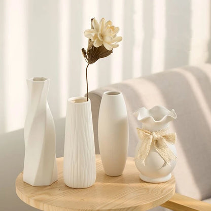 White Ceramic Decorative Vase