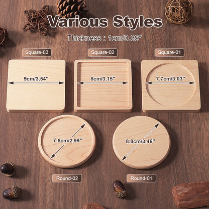 Solid Walnut Wood Coaster – Minimalist Heat-Resistant Drink Mat