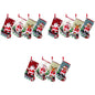 Christmas Stockings Set – 12/4PCS Large Gift Bags with Santa, Snowman, Bear & Elk Designs