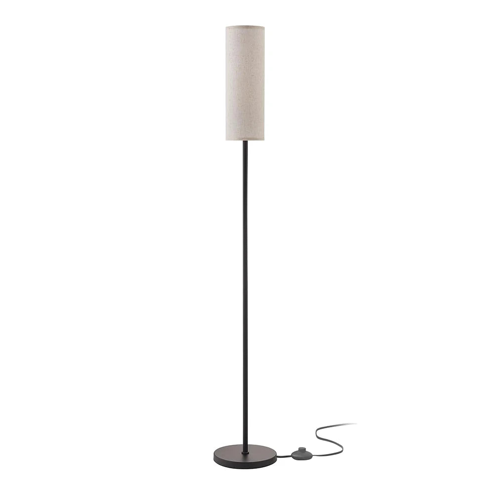 Modern Luxury Floor Lamp with Foot Switch Stepless Dimmer Tall Standing Lamp Fabric Lampshade for Bedroom Living Room Office