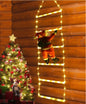 1.2/3M LED Santa Climbing Ladder Lights – Christmas Decoration for Home & Tree