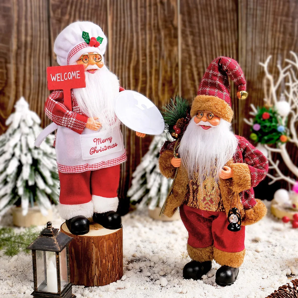 Santa Claus Plush Doll - Christmas Decor (30cm)