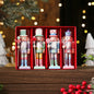 Wooden Nutcracker Ornament Set – 3/4/5 Pcs Christmas Tree Hanging Decor