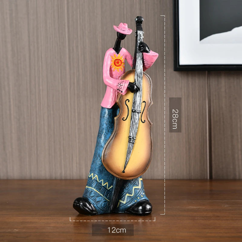 Modern Musician Sculpture – Decorative Band Figurine for Home & Office