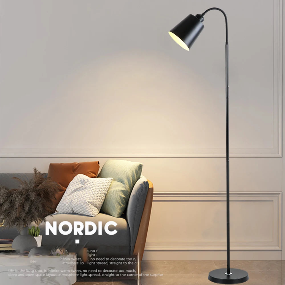Modern LED Floor Lamp – Adjustable Gooseneck Standing Light