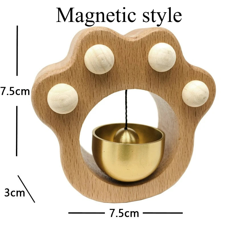 Dopamine Wind Chime Magnetic Indoor Wind Chime, Oak Material Doorbell Copper Bell, Walnut Copper Trim Home Wind Chime Doorbell