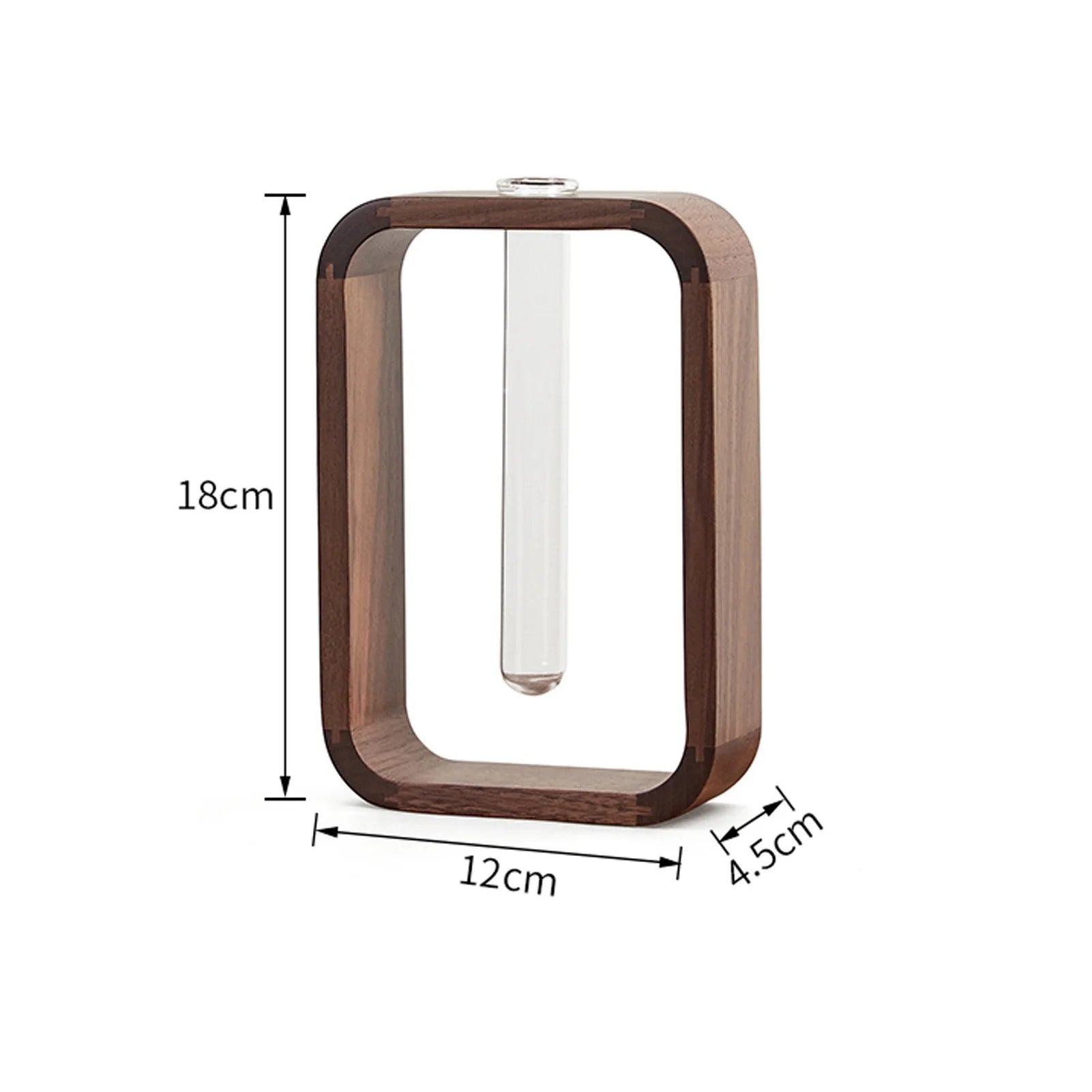 Wooden Hydroponic Vase – Retro Rectangle Pot for Calm & Cozy Spaces