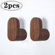 1/2Pcs Natural Wooden Wall Hook – Minimalist Coat & Key Hanger