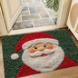Christmas Door Mat – Santa & Gingerbread Design Holiday Welcome Rug