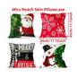 Merry Christmas Cushion Cover Set – 4 Pcs Festive Pillow Cases for Home Decor