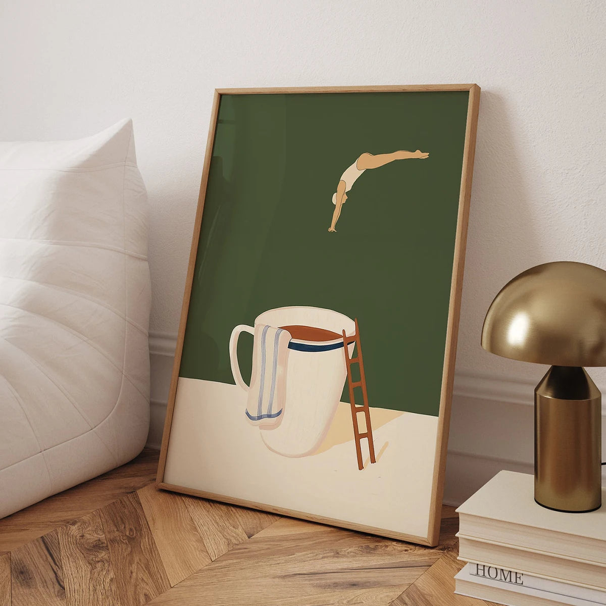 Abstract Coffee Canvas Print – Minimal Wall Art for Modern Living Spaces