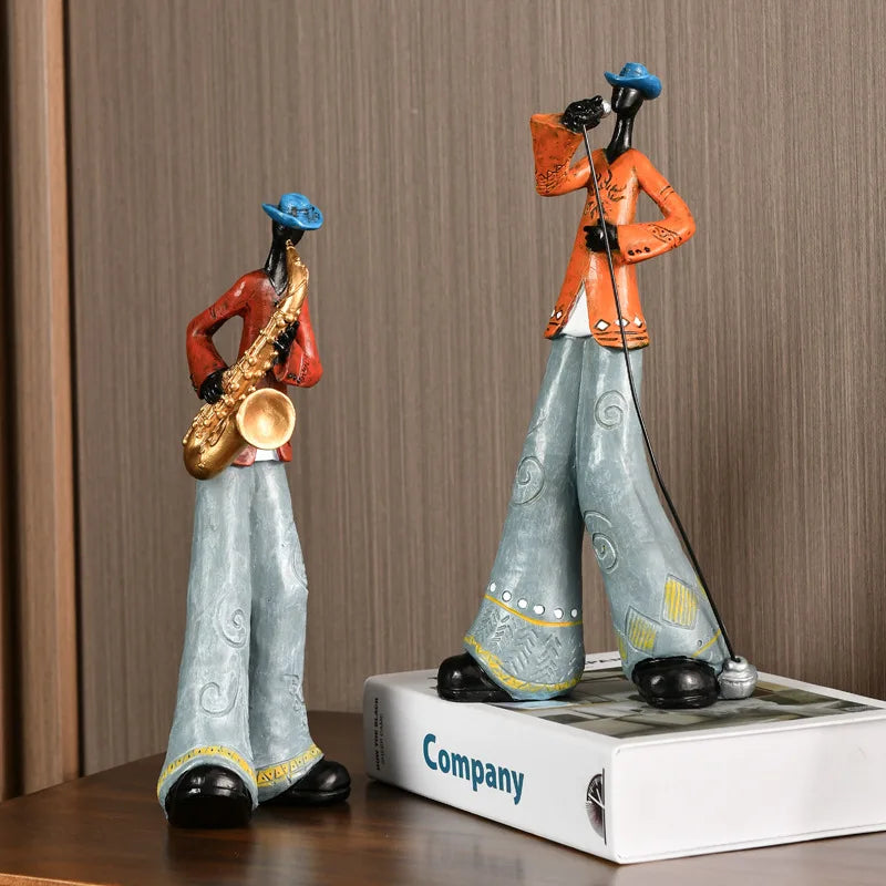 Modern Musician Sculpture – Decorative Band Figurine for Home & Office