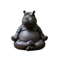 Yoga Hippo Statue – Handcrafted Resin Figurine