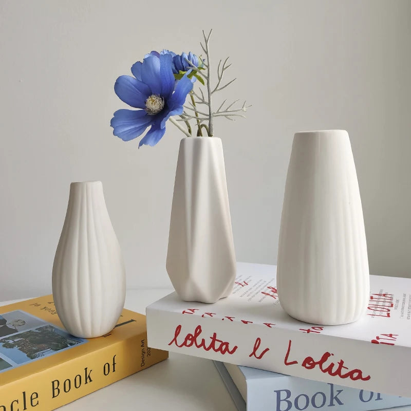White Ceramic Decorative Vase