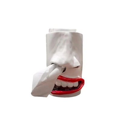 Funny Face Tissue Box – Handmade Resin Nose Tissue Holder for Home Decor