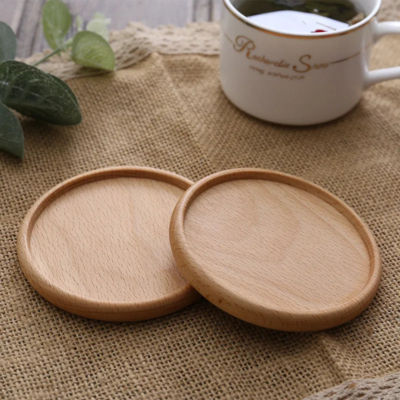 Solid Walnut Wood Coaster – Minimalist Heat-Resistant Drink Mat