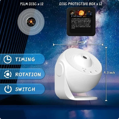 Galaxy Star Projector Night Light – 360° Rotating Sky Lamp