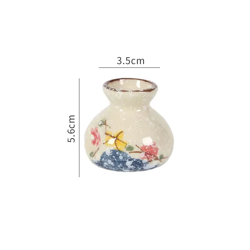 Japanese Ceramic Toothpick Holder – Mini Retro Storage Jar & Simple Cotton Swab Container