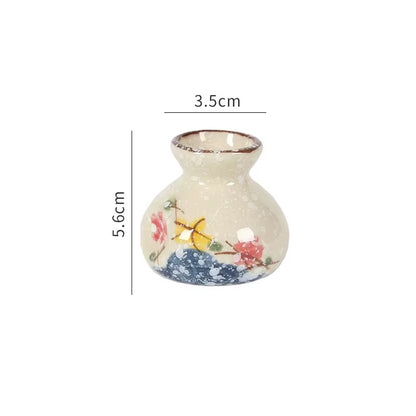 Japanese Ceramic Toothpick Holder – Mini Retro Storage Jar & Simple Cotton Swab Container