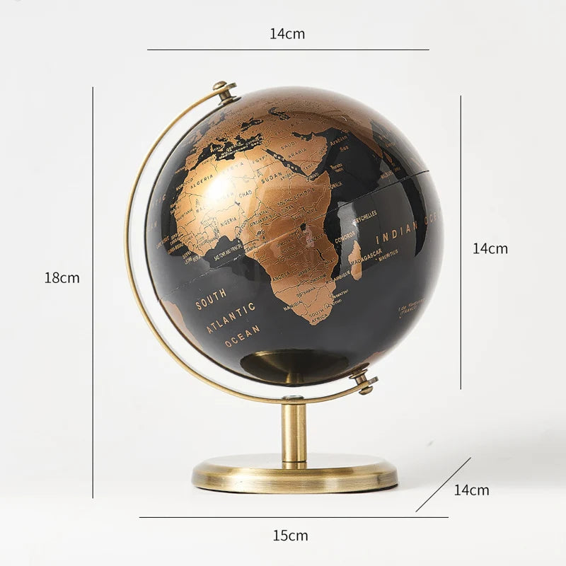 Retro World Globe – Modern Decorative Map