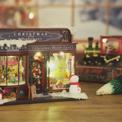 DIY Christmas Wonderland Miniature Book Nook – Handcrafted 3D